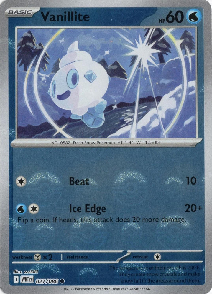 Vanillite (027/086) (Poke Ball Pattern) [Scarlet & Violet: White Flare]