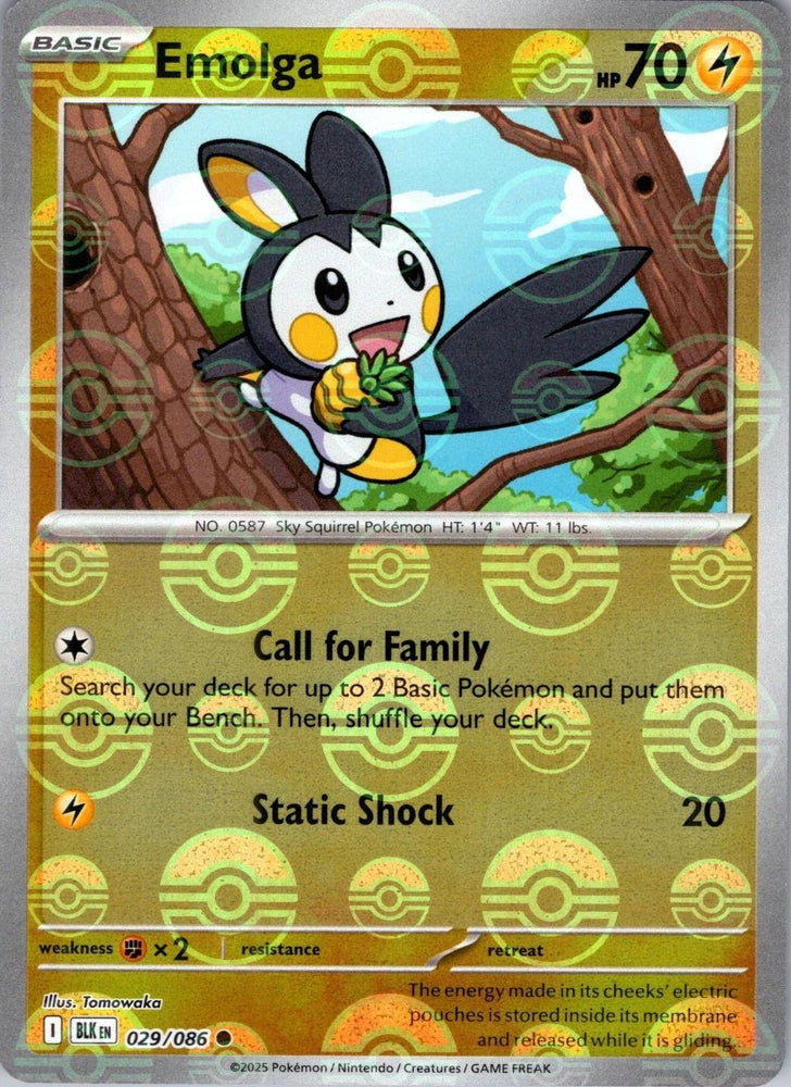Emolga (029/086) (Poke Ball Pattern) [Scarlet & Violet: Black Bolt]