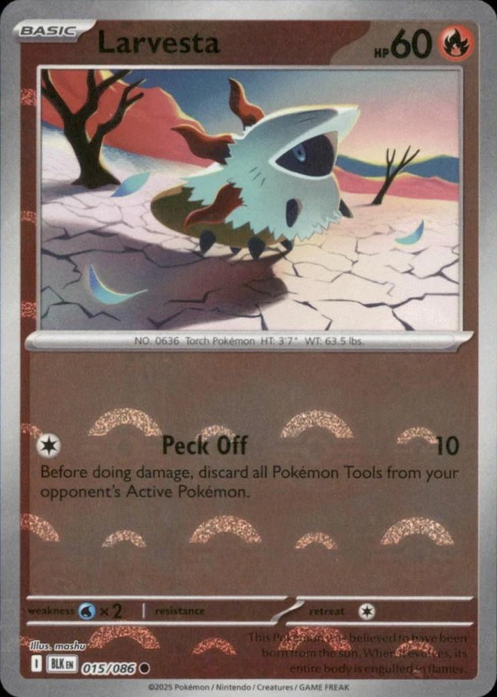 Larvesta (015/086) (Poke Ball Pattern) [Scarlet & Violet: Black Bolt]