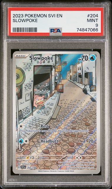 PSA 9 - Slowpoke 204/198 Scarlet & Violet: Base Set Illustration Rare 74847066 - Front