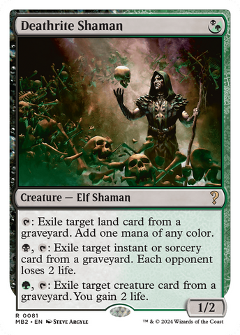 Deathrite Shaman (White Border) [Mystery Booster 2]