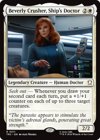 Beverly Crusher, Ship's Doctor (Surge Foil) [Star Trek Commander]