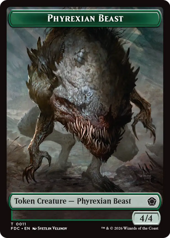 Thopter // Phyrexian Germ Double-Sided Token [Foundations Commander Tokens]