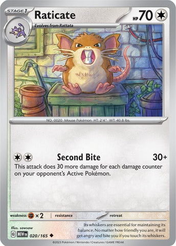 Raticate (020/165) [Scarlet & Violet 151]