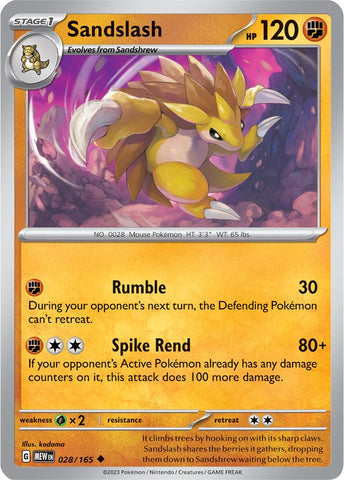 Sandslash (028/165) [Scarlet & Violet 151]