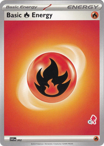 Basic Fire Energy (002) (Armarouge Stamp #8) [Battle Academy 2024]