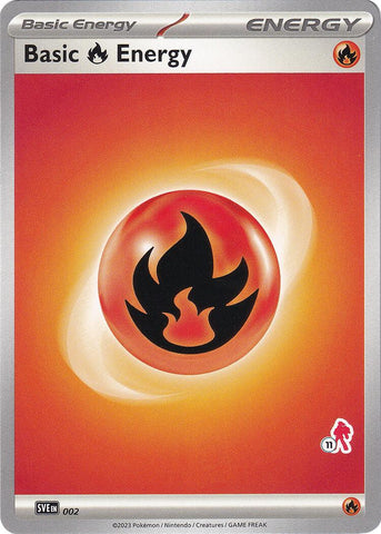 Basic Fire Energy (002) (Armarouge Stamp #11) [Battle Academy 2024]