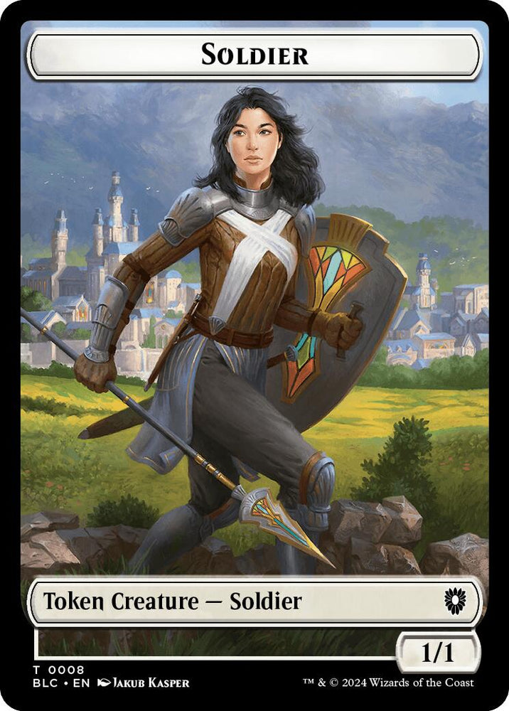 Soldier // Citizen Double-Sided Token [Bloomburrow Commander Tokens]