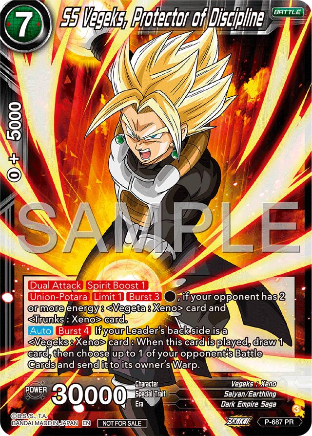 SS Vegeks, Protector of Discipline (Zenkai Series Tournament Pack Vol.12) (P-687) [Tournament Promotion Cards]