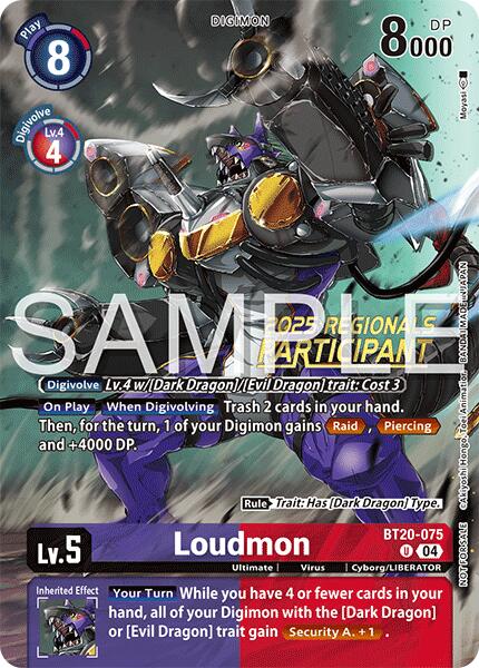 Loudmon [BT20-075] (Regionals 25-26 Season 2 Participant) [Release Special Booster Ver.2.0]