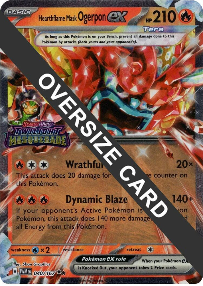 Hearthflame Mask Ogerpon ex (040/167) (Jumbo Card) [Scarlet & Violet: Twilight Masquerade]
