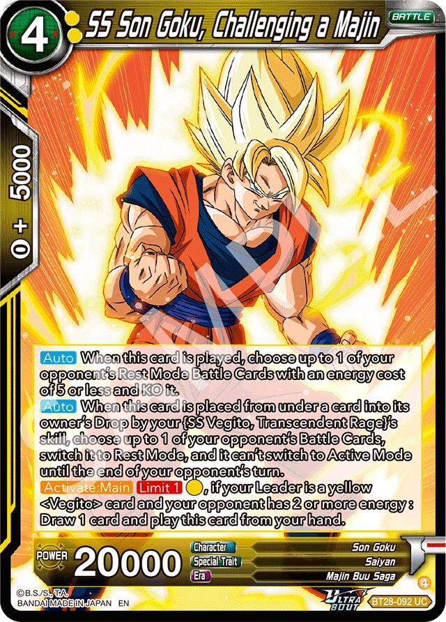 SS Son Goku, Challenging a Majin (BT28-092) [Prismatic Clash]
