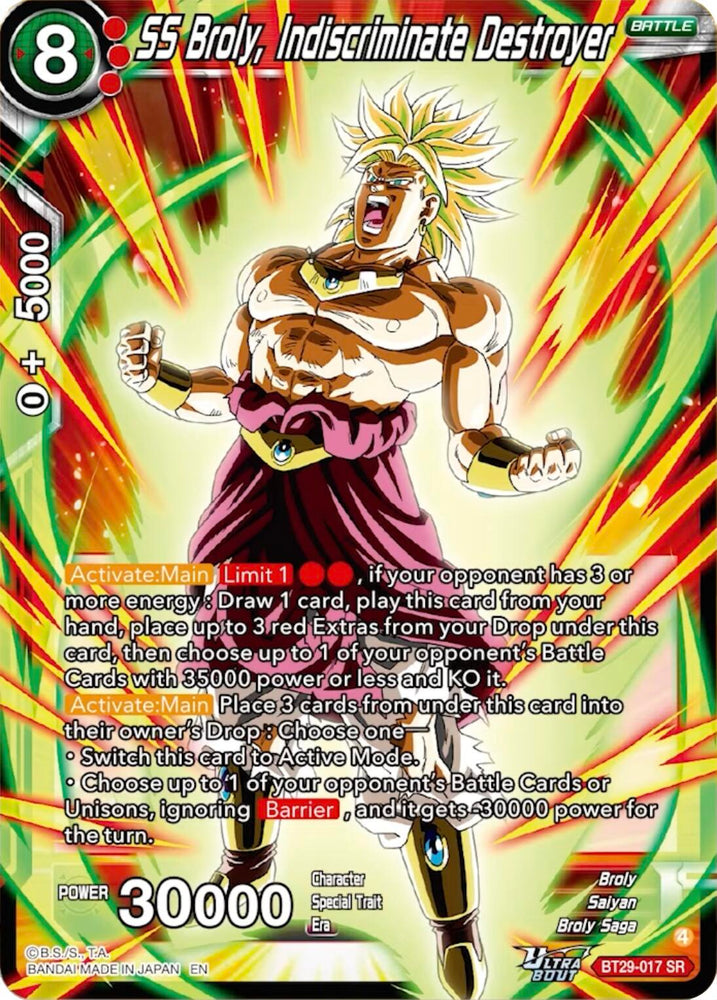 SS Broly, Indiscriminate Destroyer (BT29-017) [Fearsome Rivals]