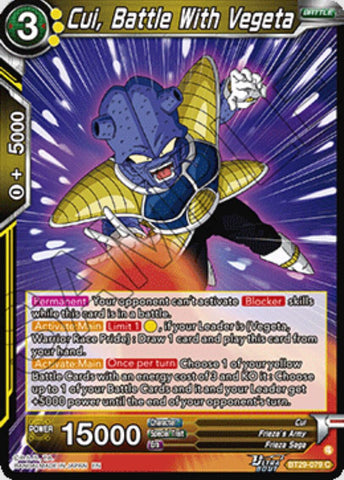 Cui, Battle With Vegeta (BT29-079) [Fearsome Rivals]