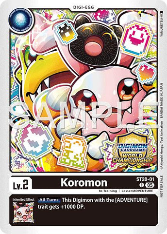 Koromon [ST20-01] (World Championship 26–27 Regionals Season 1) [Starter Deck: Protector of Light]