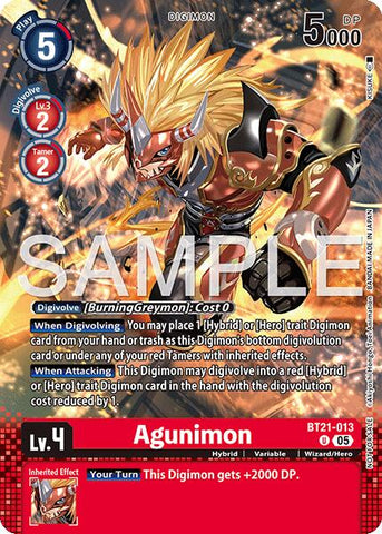 Agunimon [BT21-013] (Event Pack 9) [World Convergence]