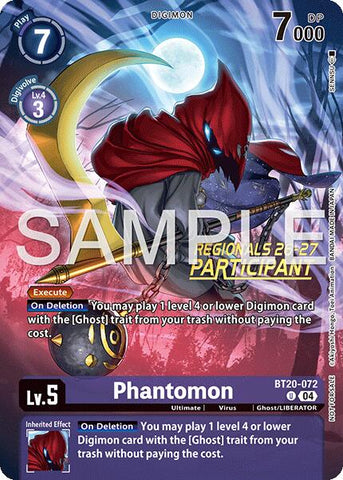 Phantomon [BT20-072] (Regionals 26-27 Season 1 Participant) [Release Special Booster Ver.2.5 Promos]