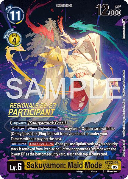 Sakuyamon: Maid Mode [ST22-06] (Regionals 26-27 Season 1 Participant) [Starter Deck: Amethyst Mandala Advanced Deck Set]