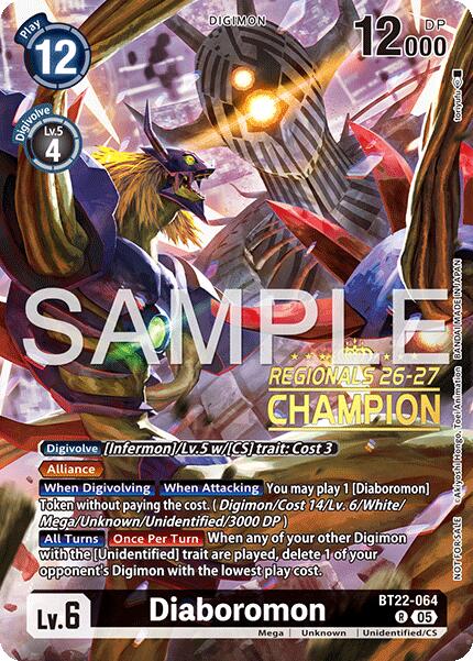 Diaboromon [BT22-064] (Regionals 26-27 Season 1 Champion) [Cyber Eden]