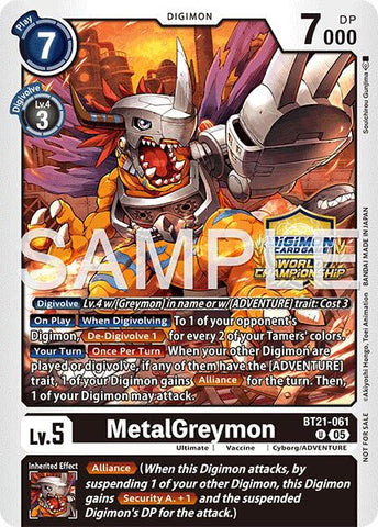 MetalGreymon [BT21-061] (World Championship 26–27 Regionals Season 1) [World Convergence]