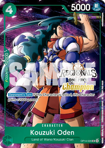 Kouzuki Oden (Regionals Champion Card Set 26-27 Vol.2) [One Piece Promotion Cards]