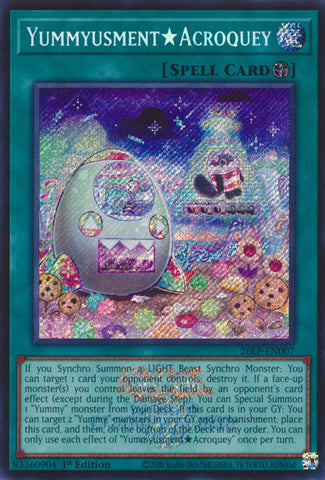 YummyusmentAcroquey (Emblazoned Secret Rare) [26LP-EN007] Secret Rare