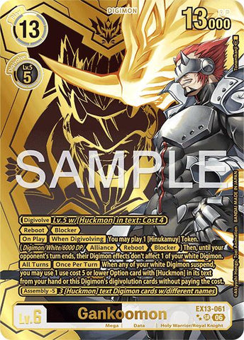 Gankoomon [EX13-061] (Rare Pull) [Chivalrous XIII]