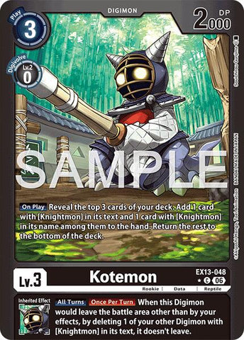 Kotemon [EX13-048] (Limited Foil) [Chivalrous XIII]