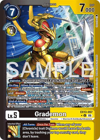 Grademon [EX13-057] (Limited Foil) [Chivalrous XIII]