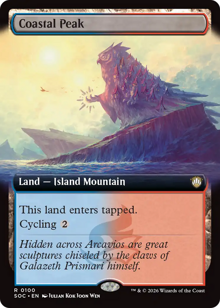 Coastal Peak (Extended Art) [Secrets of Strixhaven Commander]