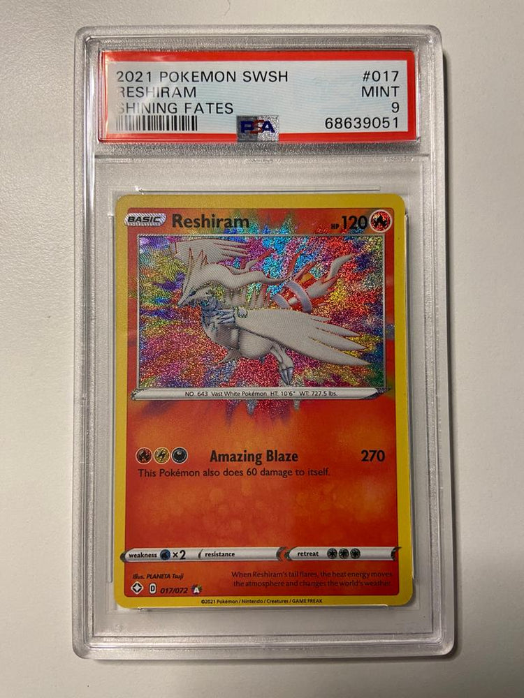 2021 reshiram pokemon card PSA 9