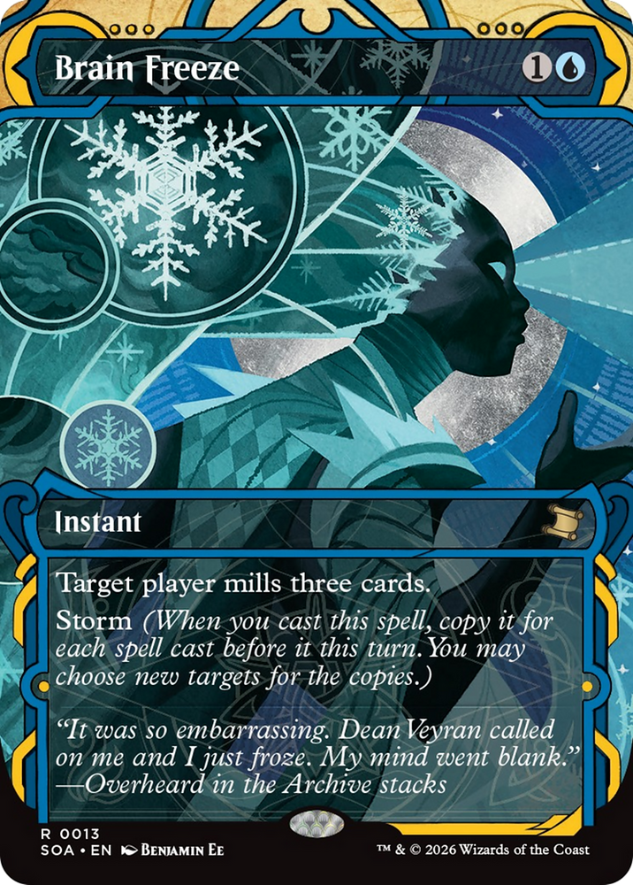 Brain Freeze (JP Alternate Art) (Silver Scroll Foil) [Secrets of Strixhaven: Mystical Archive]