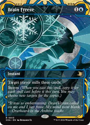 Brain Freeze (JP Alternate Art) (Silver Scroll Foil) [Secrets of Strixhaven: Mystical Archive]