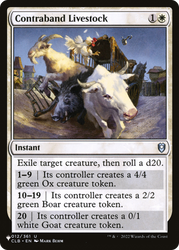 Contraband Livestock [The List Reprints]