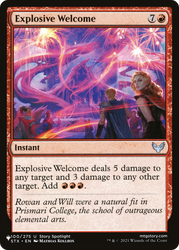 Explosive Welcome [The List Reprints]