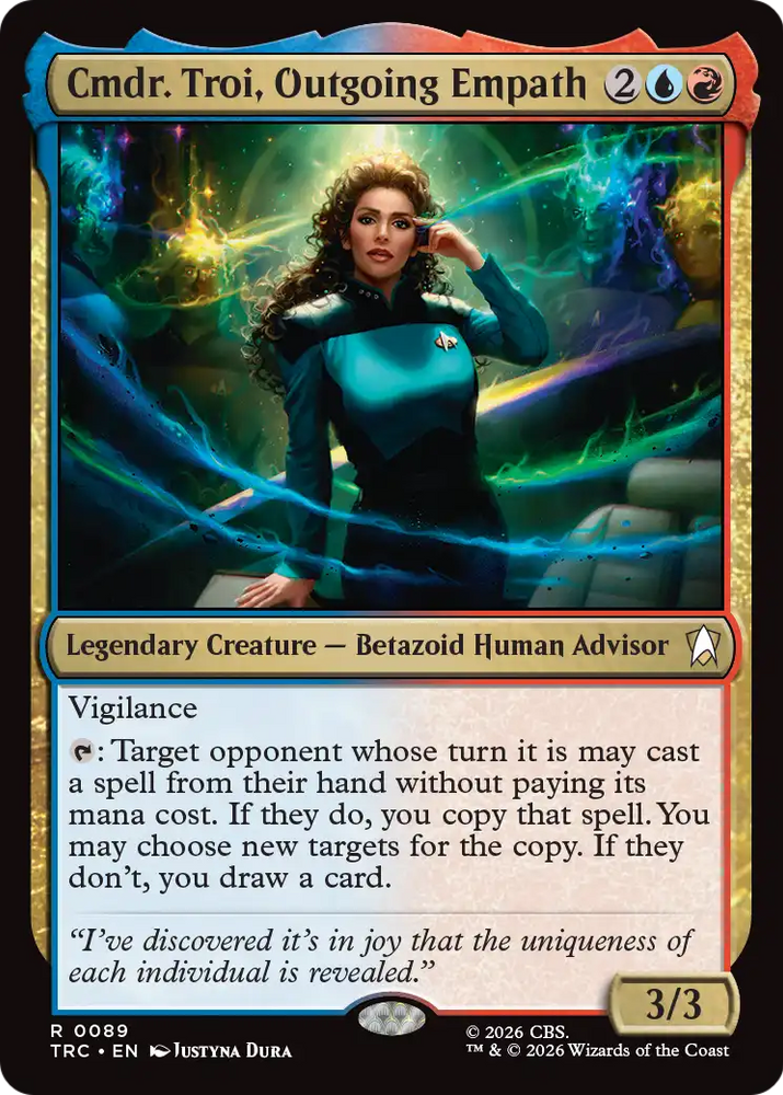 Cmdr. Troi, Outgoing Empath (Surge Foil) [Star Trek Commander]