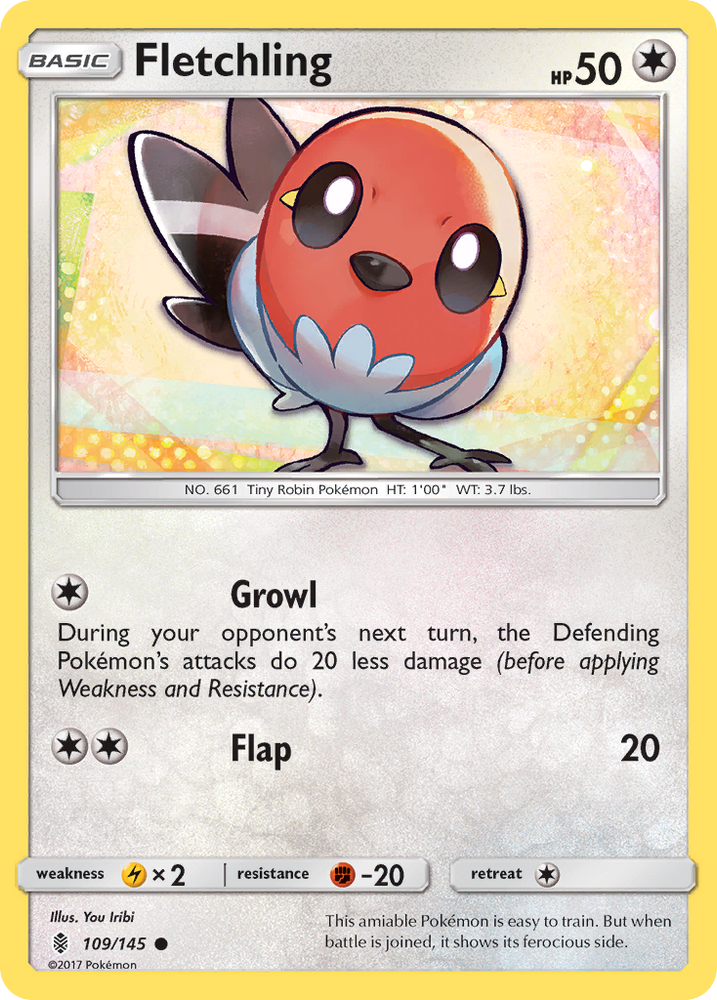 Fletchling (109/145) [Sun & Moon: Guardians Rising]