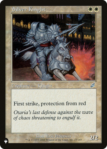 Silver Knight [The List Reprints]