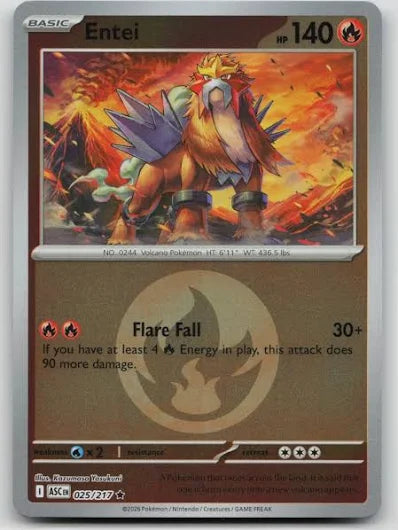 Entei (025/217) (Energy Symbol Pattern) [Mega Evolution: Ascended Heroes]