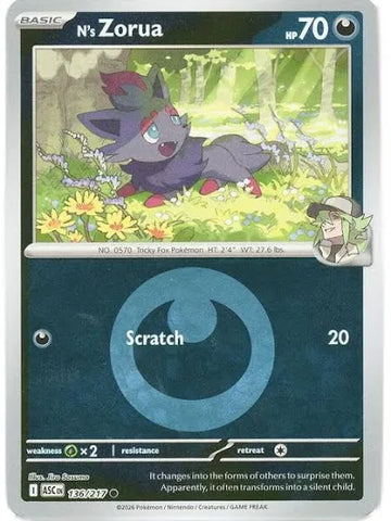 N's Zorua (136/217) (Poke Ball) [Mega Evolution: Ascended Heroes]