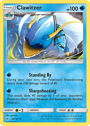 Clawitzer (26/131) [Sun & Moon: Forbidden Light]