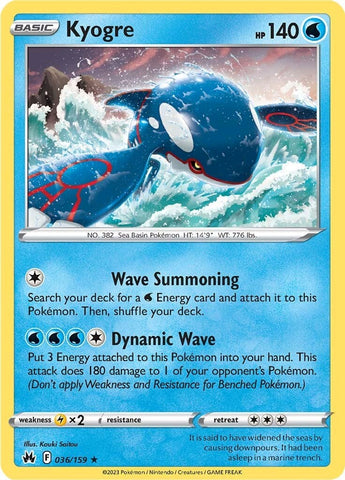 Kyogre (036/159) [Sword & Shield: Crown Zenith]