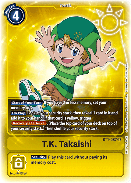 T.K. Takaishi [BT1-087] (Buy-A-Box Promo) [Release Special Booster Ver.1.0 Promos]