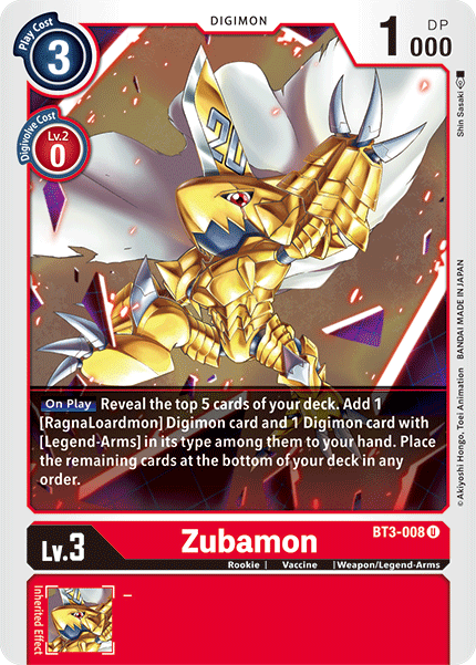 Zubamon [BT3-008] [Release Special Booster Ver.1.5]