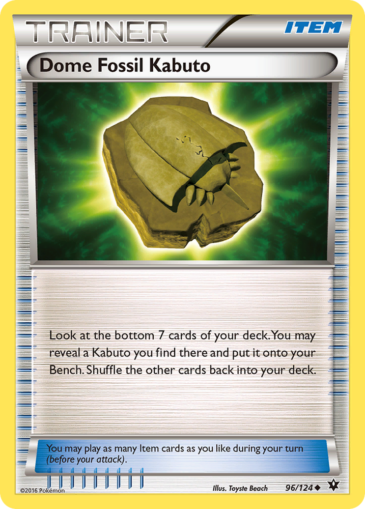 Dome Fossil Kabuto (96/124) [XY: Fates Collide]